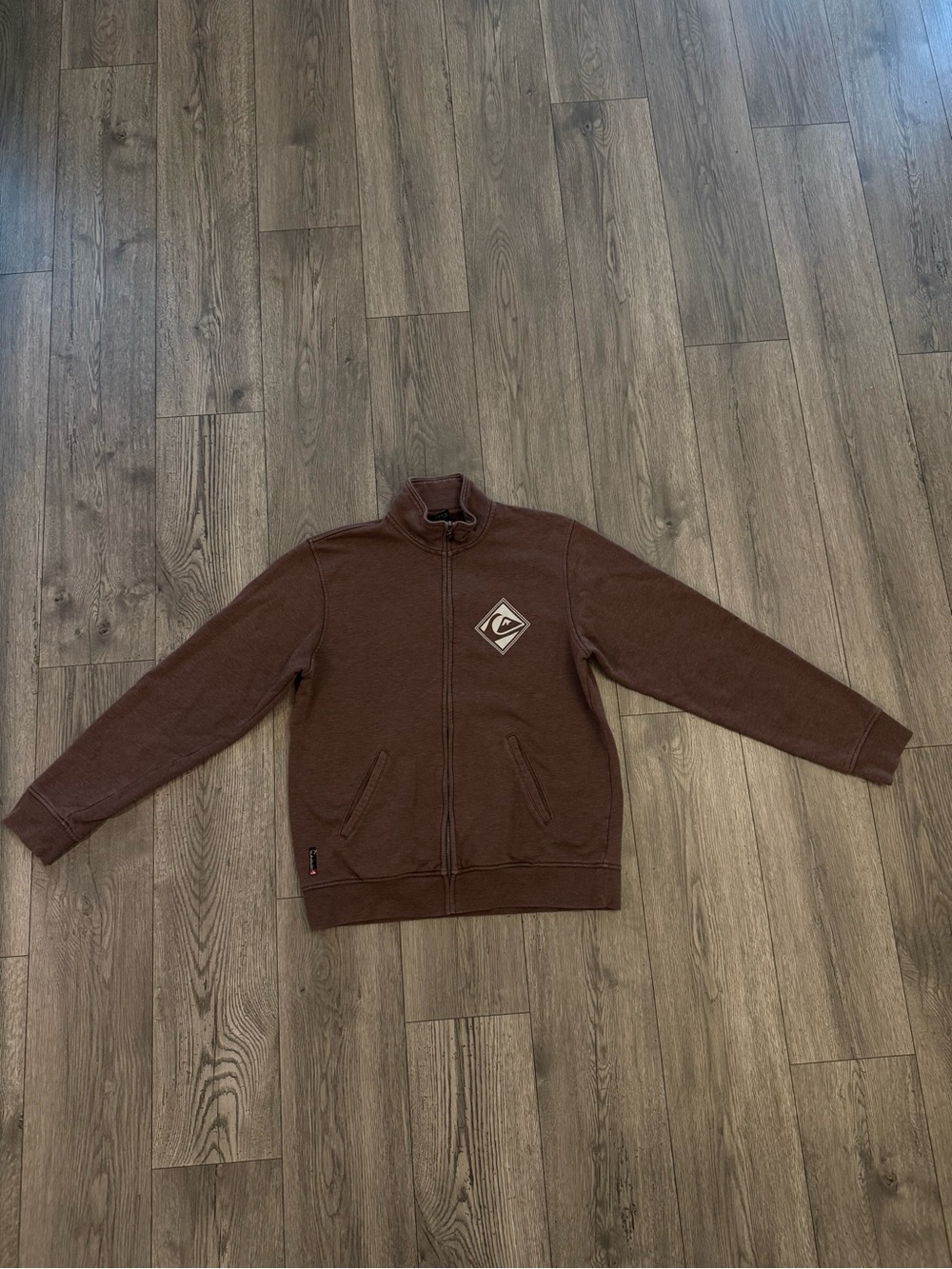 Quicksilver Brown Full Zip Men’s Size: Medium Brown Jacket